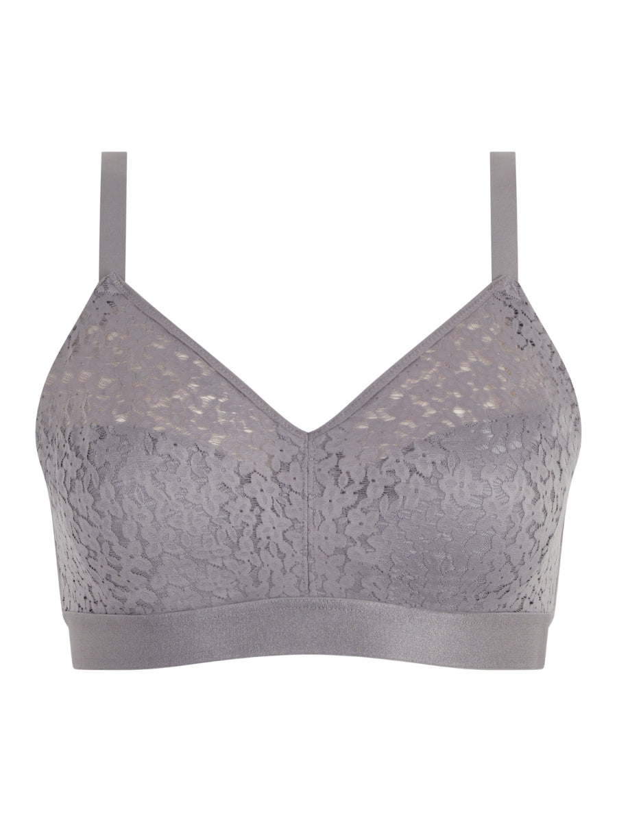 Easy Feel Norah Wirefree Support Bra - Purple Grey