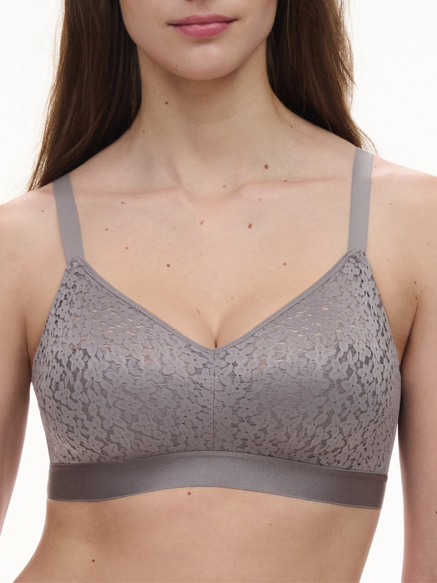 Easy Feel Norah Wirefree Support Bra - Purple Grey