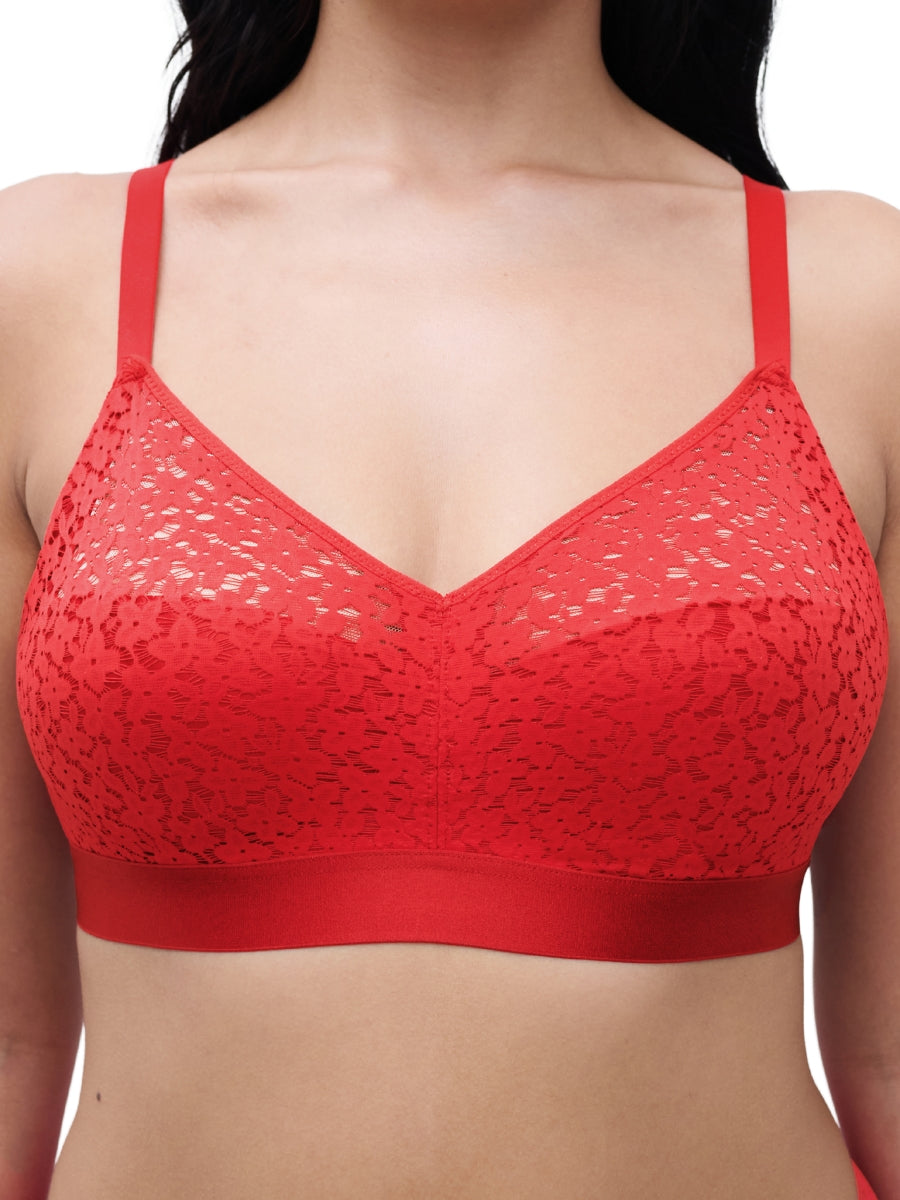 Easy Feel Norah Wirefree Support Bra - Poppy Red