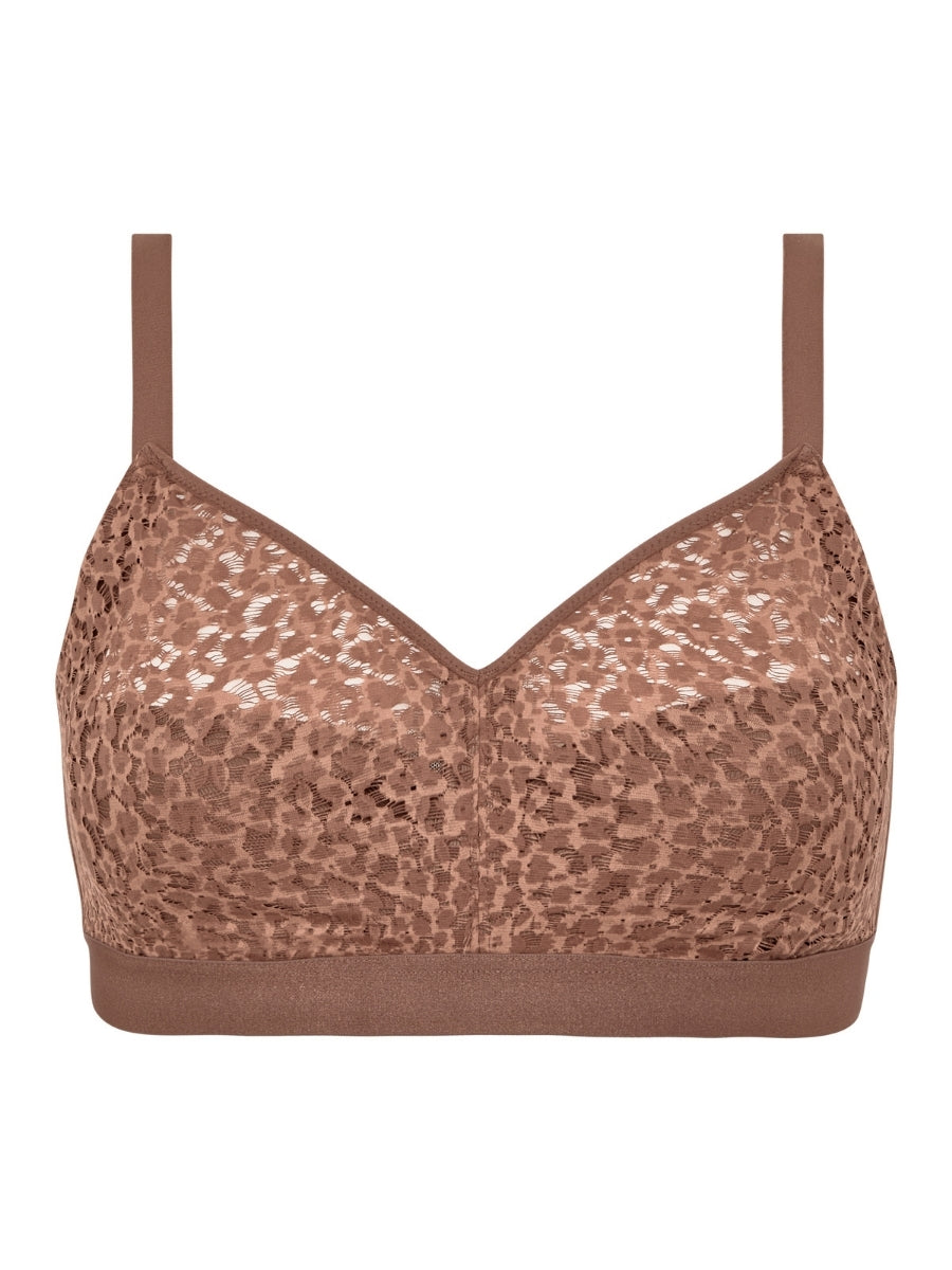 Easy Feel Norah Wirefree Support Bra - Wild Brown