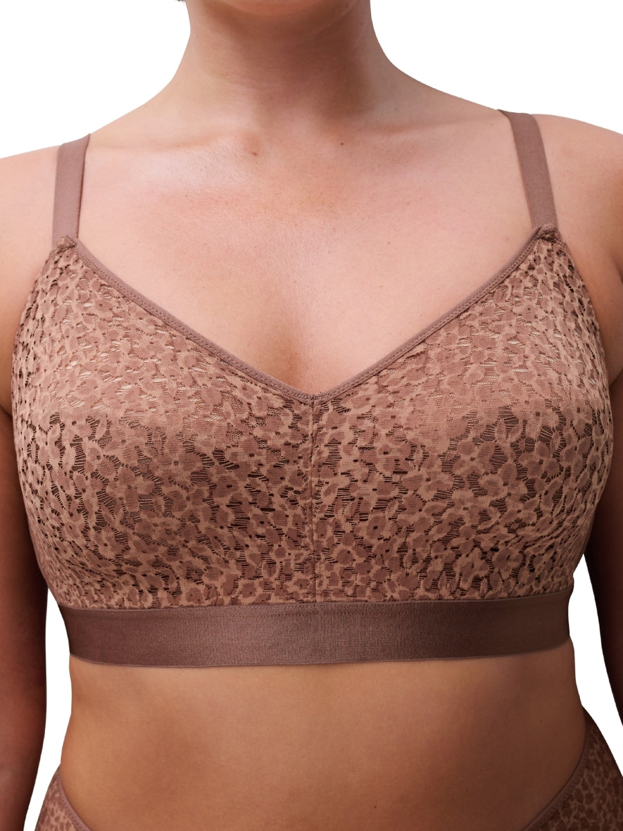 Easy Feel Norah Wirefree Support Bra - Wild Brown