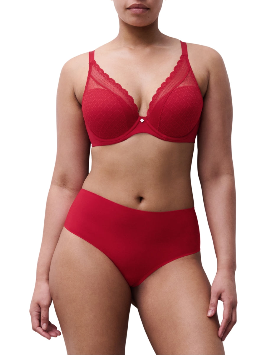 Norah Chic Plunge T-Shirt Bra - Poppy Red