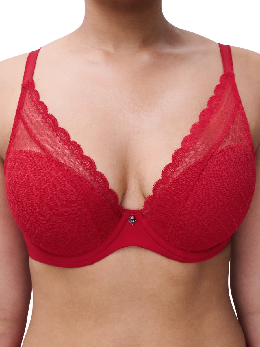 Norah Chic Plunge T-Shirt Bra - Poppy Red