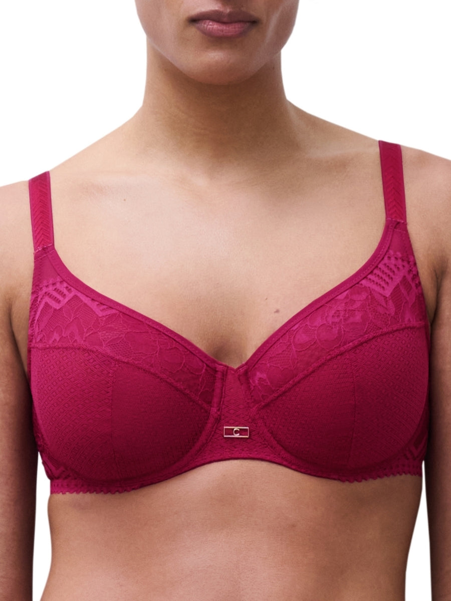 Origins Covering Full Cup Bra - Cranberry