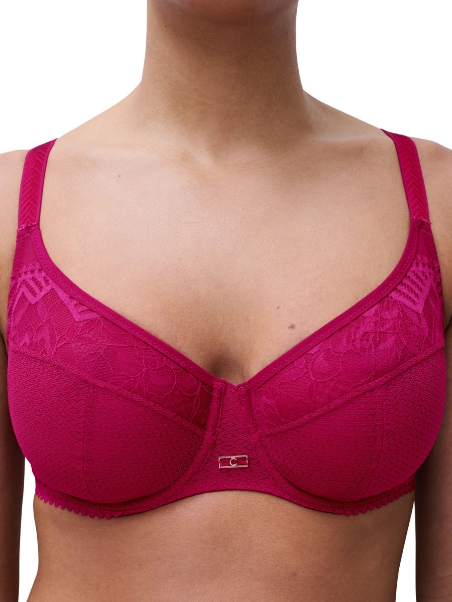 Origins Covering Full Cup Bra - Cranberry