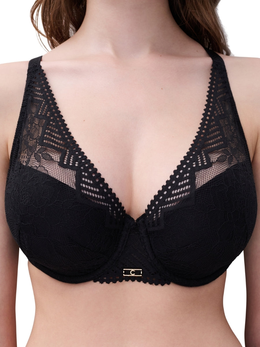 Origins Plunge Spacer Bra - Black