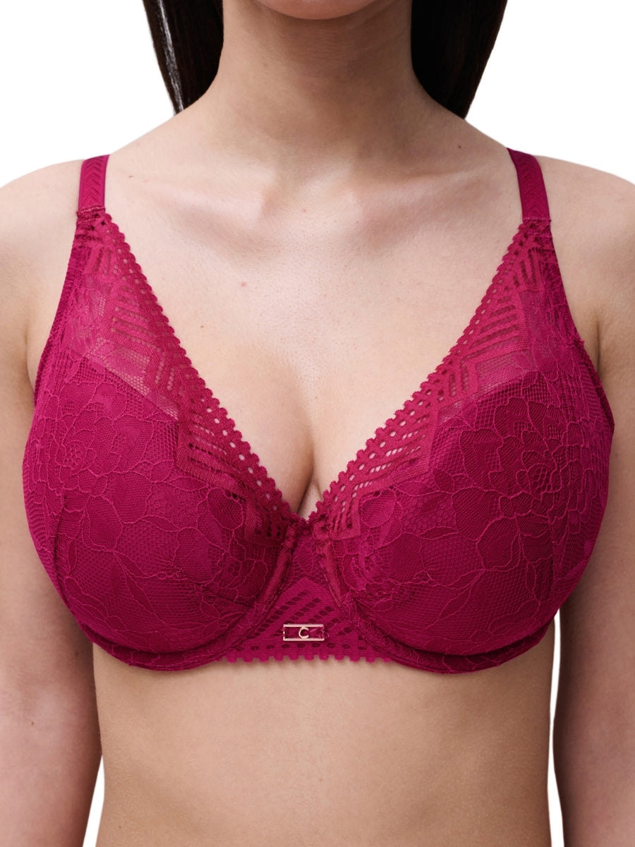 Origins Plunge Spacer Bra - Cranberry