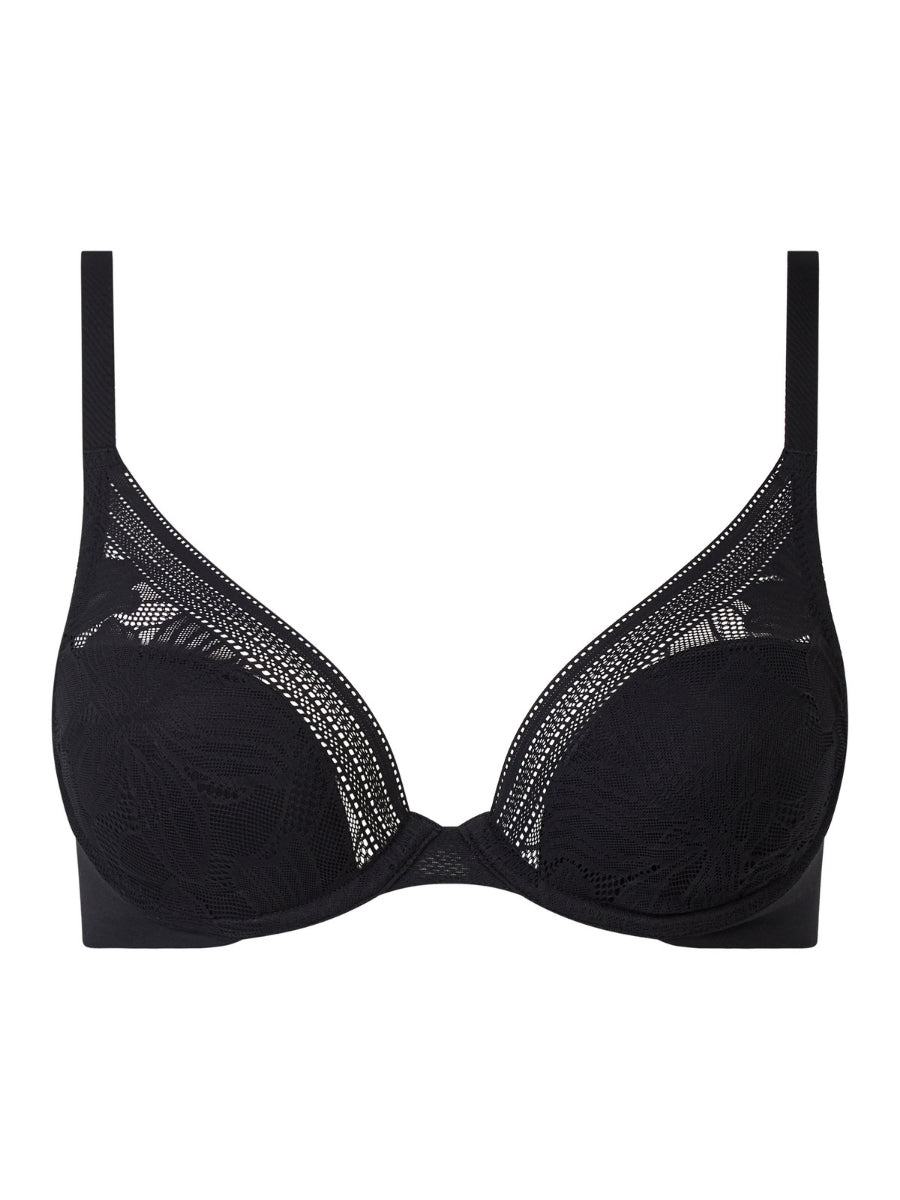 Osmose Plunge Spacer Bra - Black
