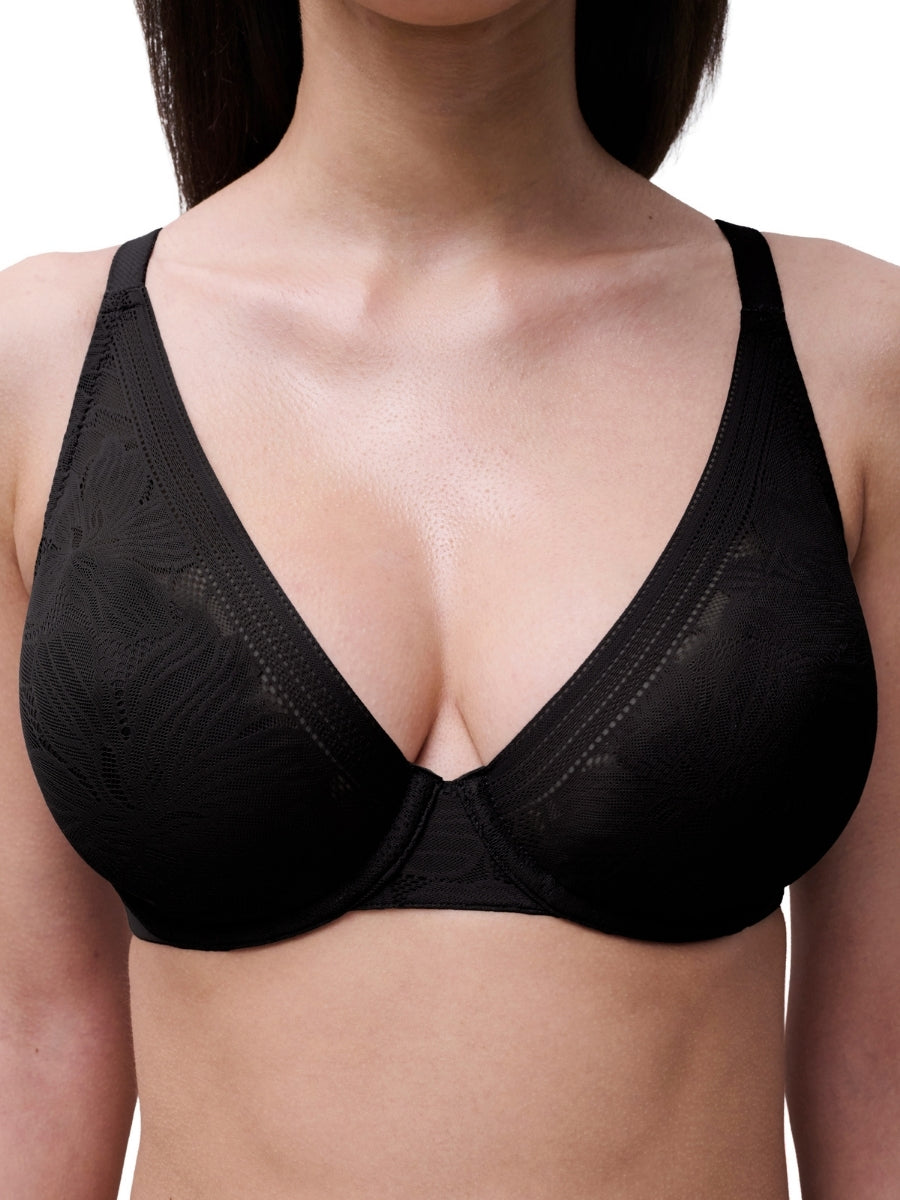 Osmose Plunge Spacer Bra - Black