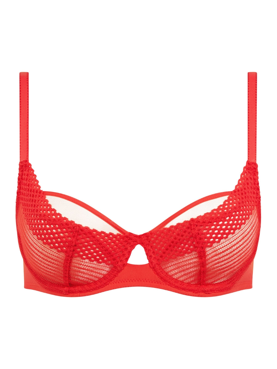 Play Covering Full Cup Bra - Red Cocktail