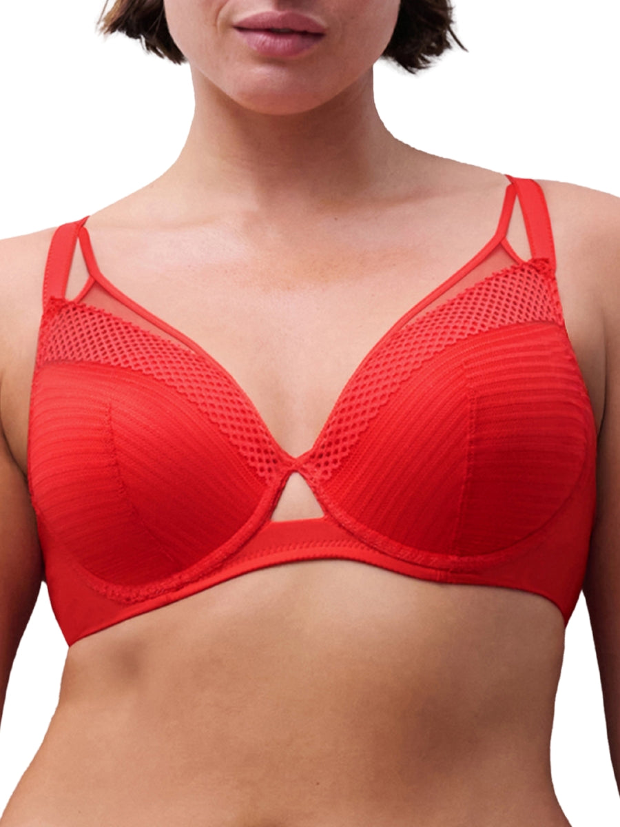 Play Plunge T-Shirt Bra - Red Cocktail
