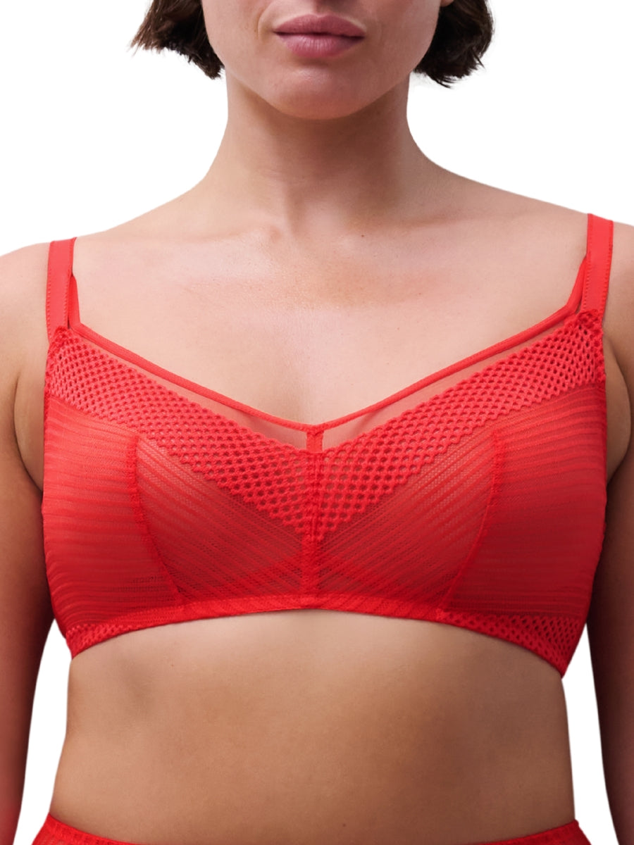 Play Wirefree Support Bra - Red Cocktail