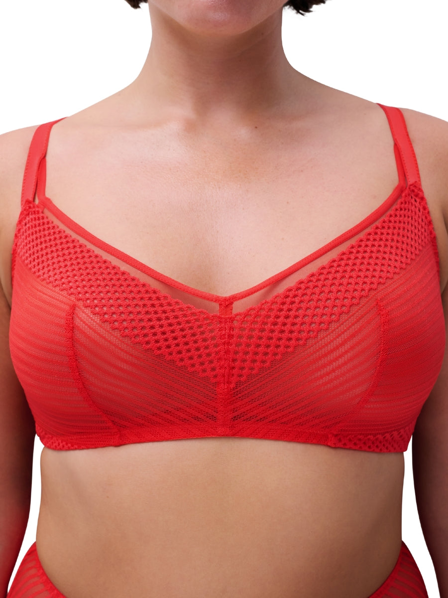 Play Wirefree Support Bra - Red Cocktail