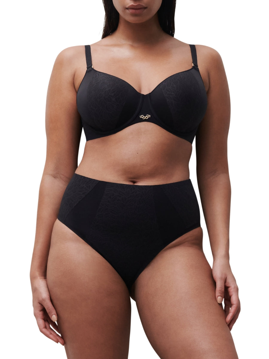 Pure Lace Covering Spacer Bra - Black