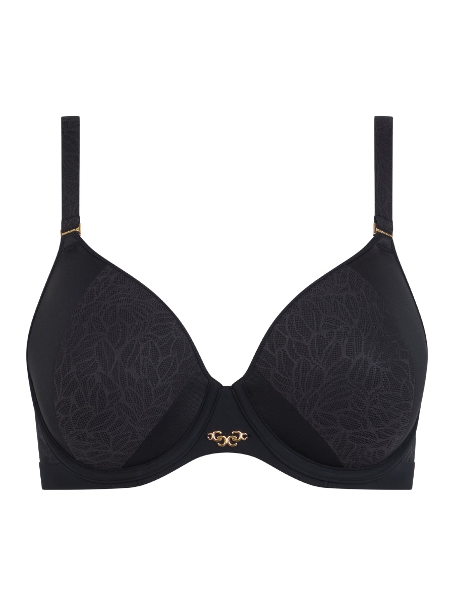 Pure Lace Covering Spacer Bra - Black