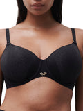 Pure Lace Covering Spacer Bra - Black