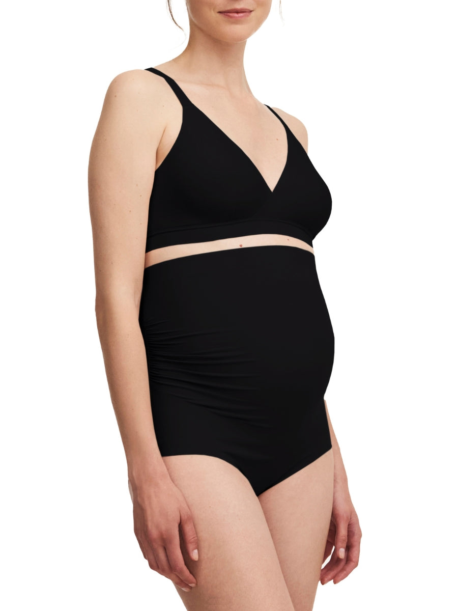 Pure Maternity Wrap Front Nursing Bra - Black