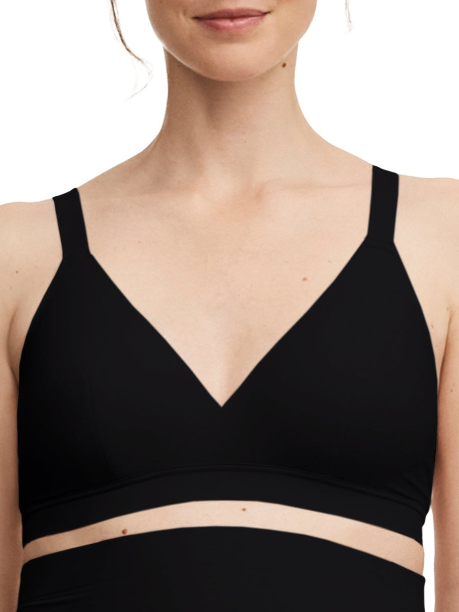 Pure Maternity Wrap Front Nursing Bra - Black