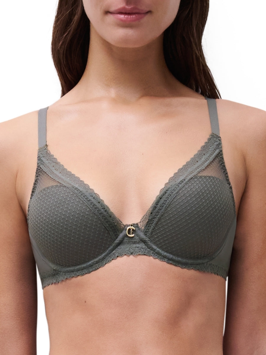 Romance Plunge T-Shirt Bra - Clay Green