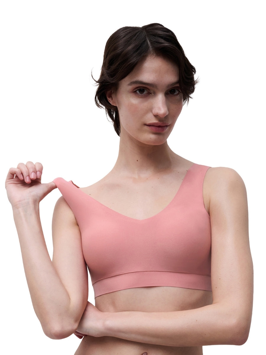 SoftStretch V-Neck Jersey Crop Top