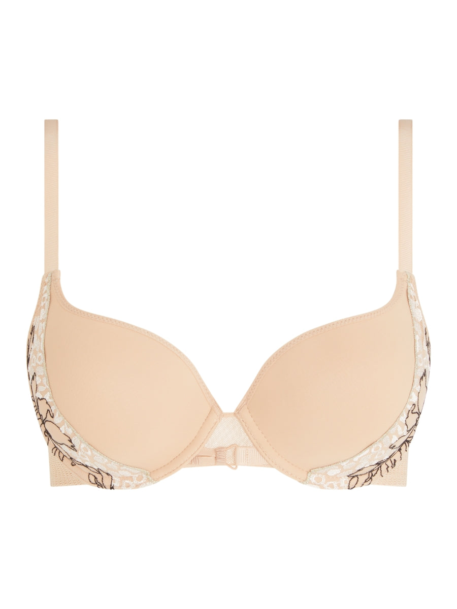 Spice Covering T-Shirt Bra - Clay Nude/Black
