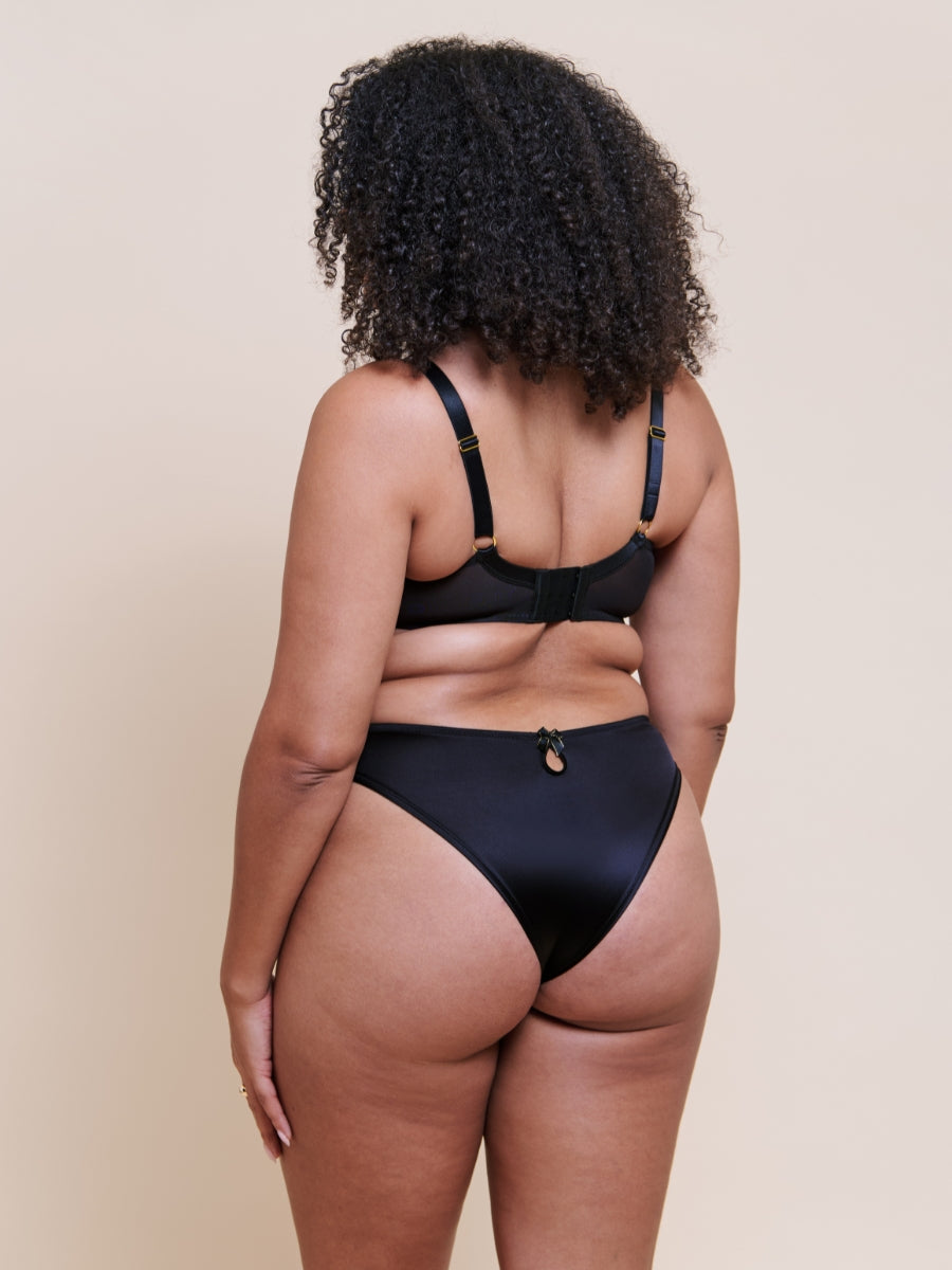 Boost Lace Padded Balcony Bra - Black/Gold