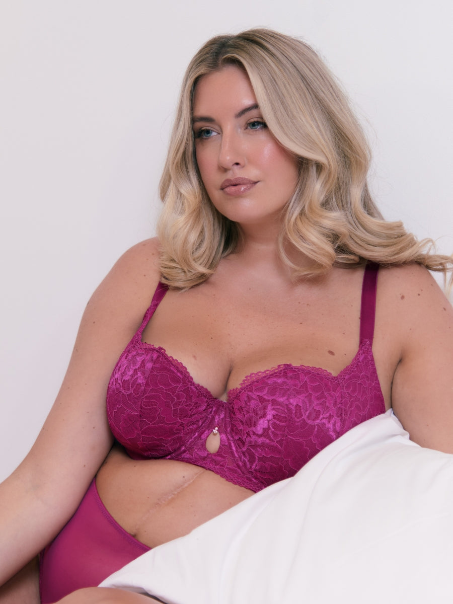 Boost Sweetheart Padded Balcony Bra - Magenta Pink