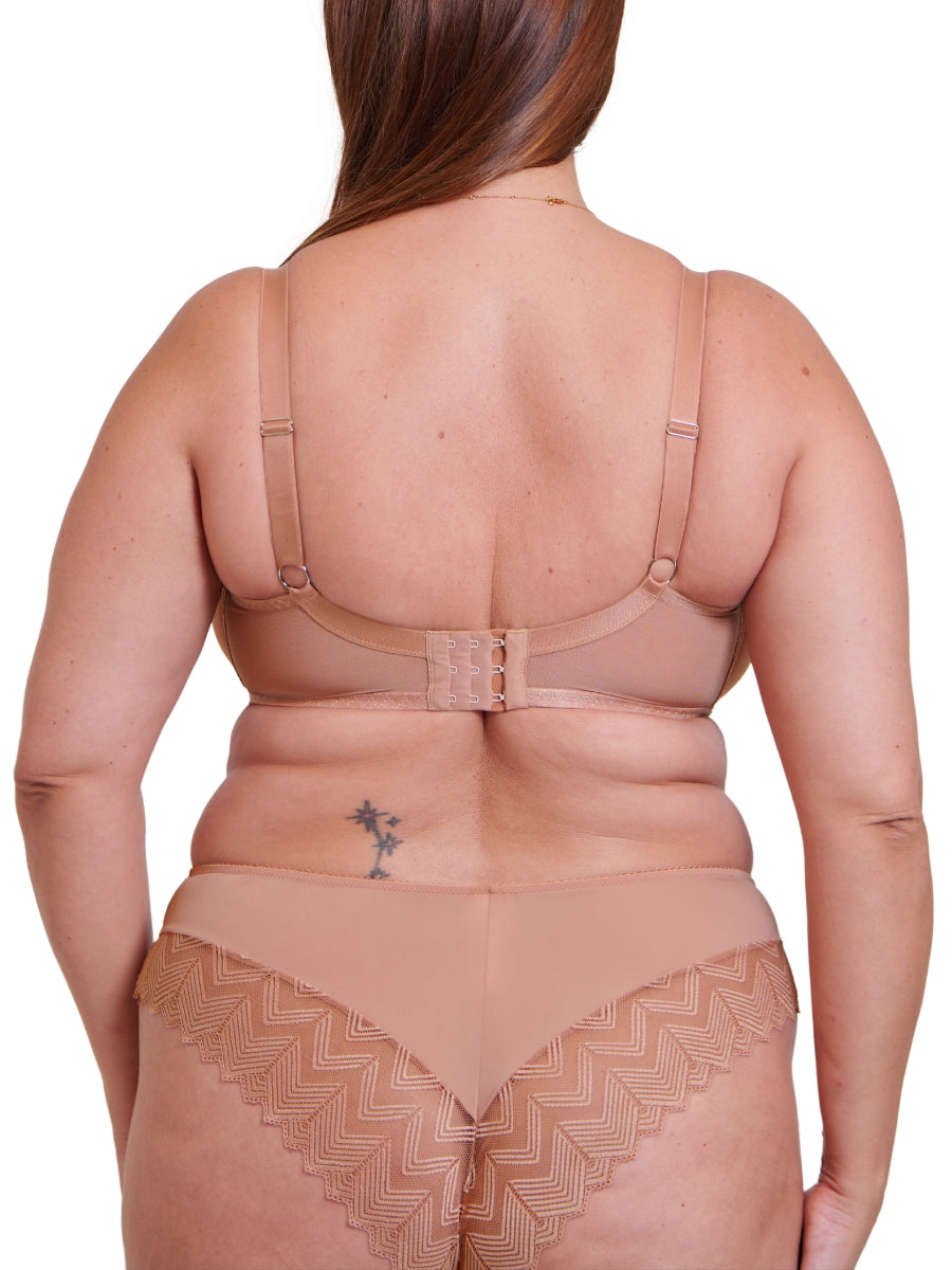 Daze Padded T-Shirt Balcony Bra - Latte
