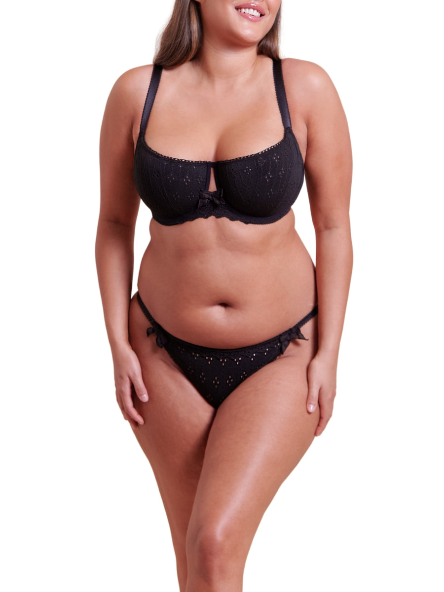 Flora Balcony Bra - Black
