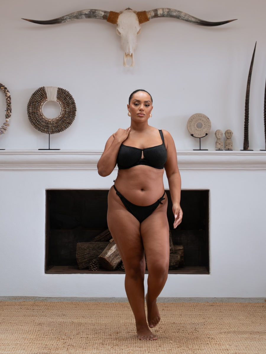 Flora Balcony Bra - Black