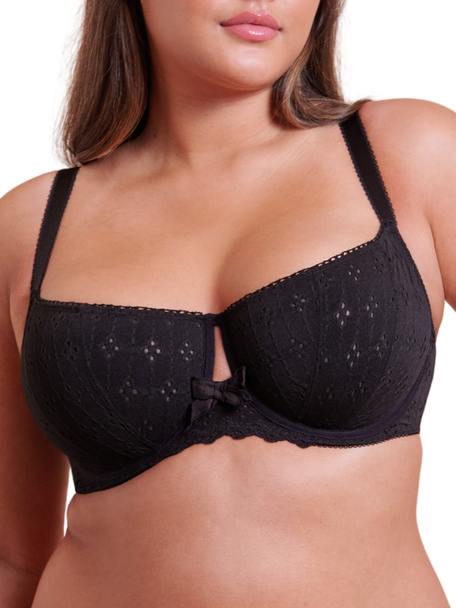 Flora Balcony Bra - Black
