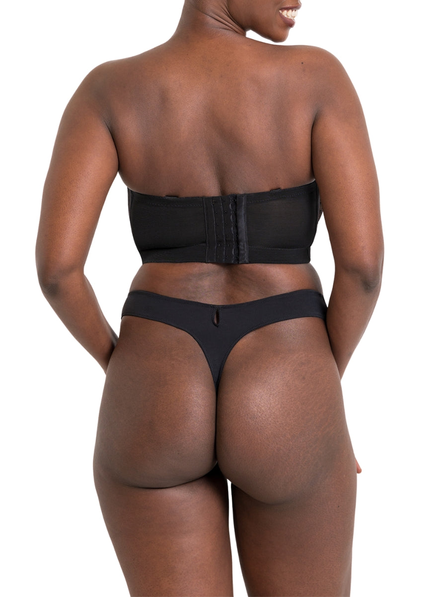 Hey Girls SuperPlunge Strapless Bra - Black/Latte