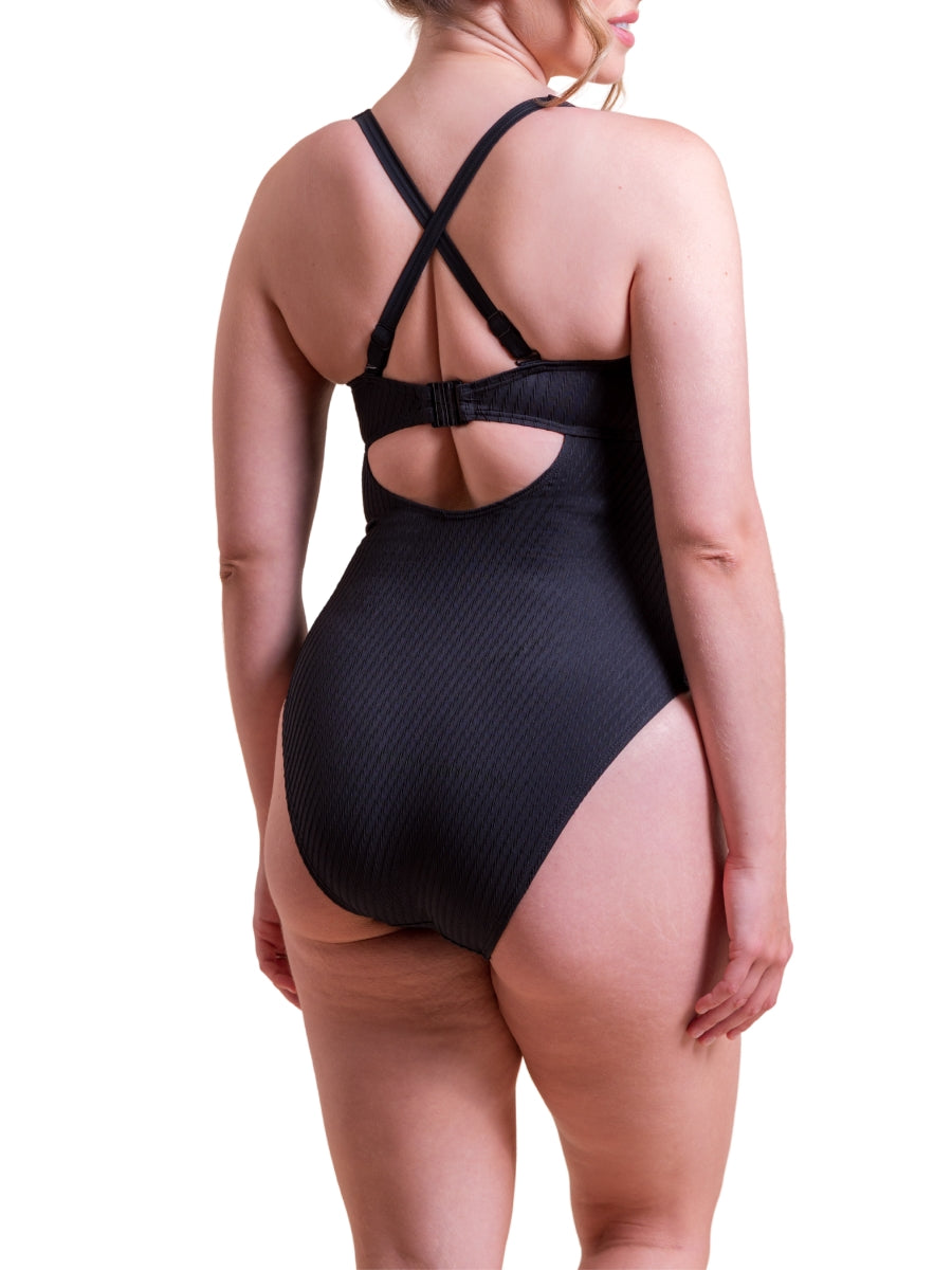 Jet Set Multiway Plunge Swimsuit - Black