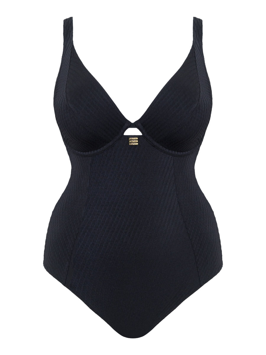 Jet Set Multiway Plunge Swimsuit - Black
