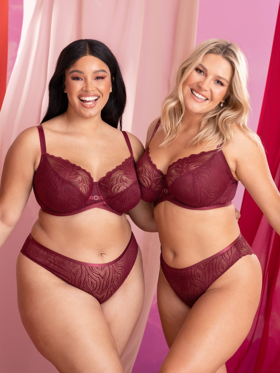 Lace Daze Balcony Bra - Claret