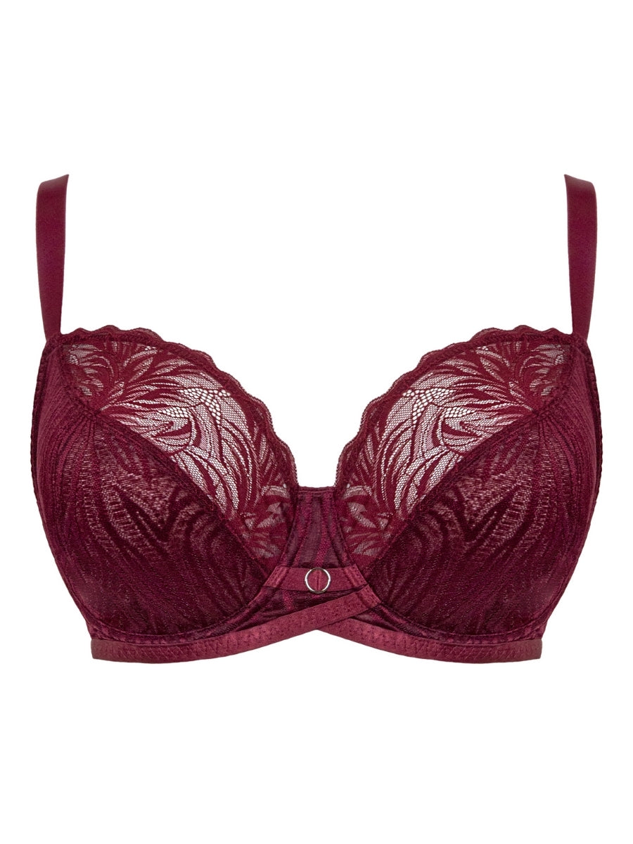 Lace Daze Balcony Bra - Claret