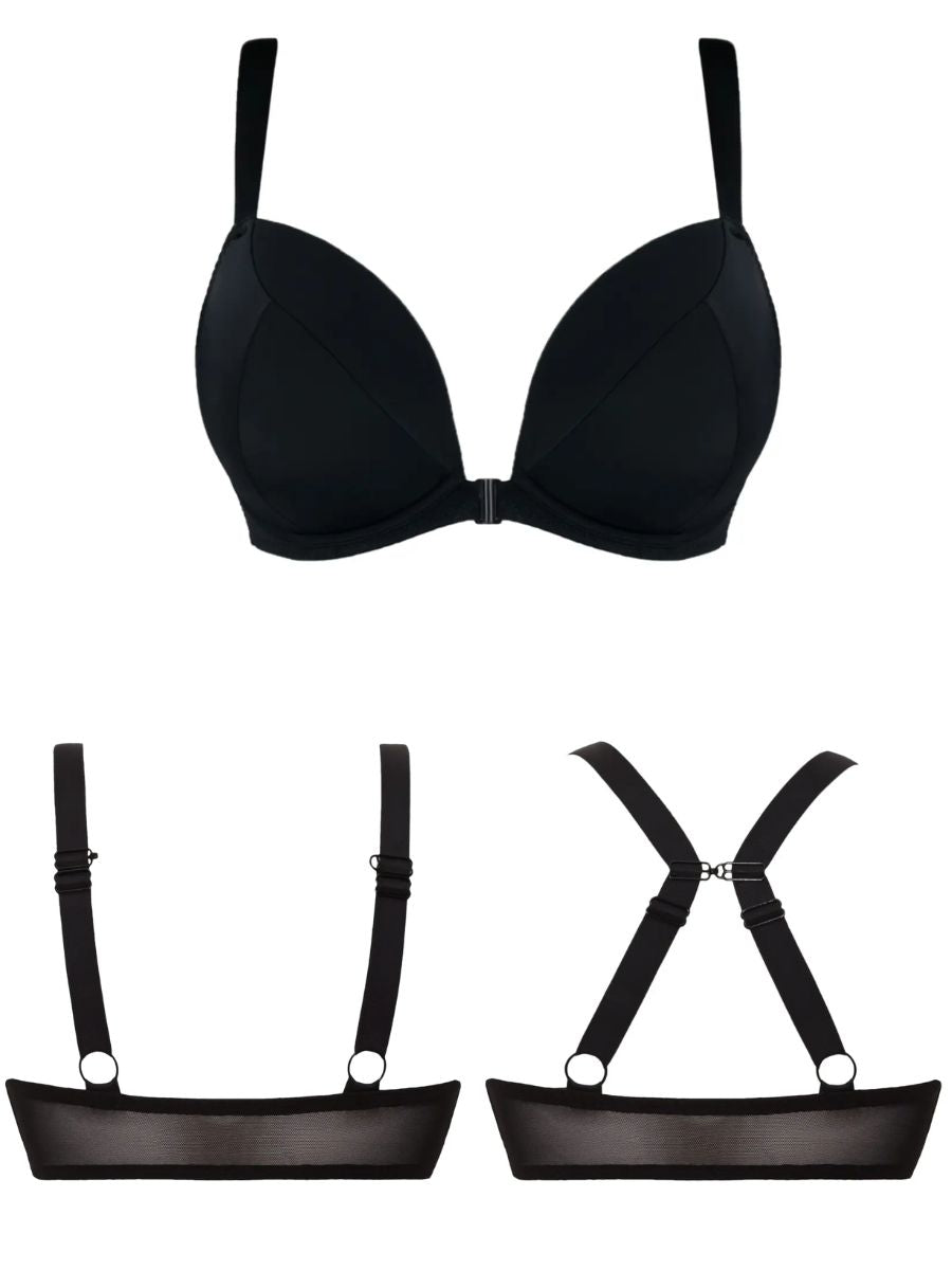 Curvy Kate Superplunge Kiss Plunge Bra Black BraForMe