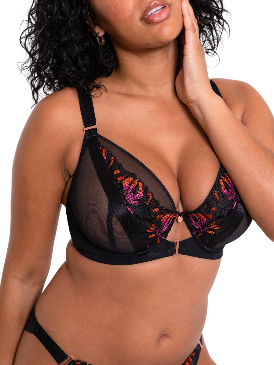 Mesmerise Plunge Bra - Black Multi