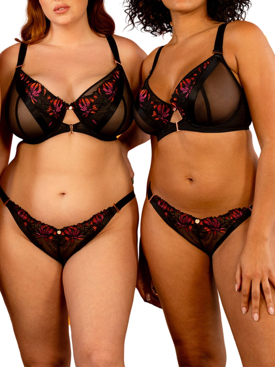 Mesmerise Plunge Bra - Black Multi