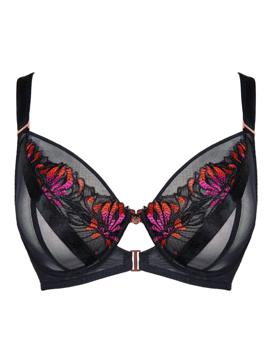 Mesmerise Plunge Bra - Black Multi