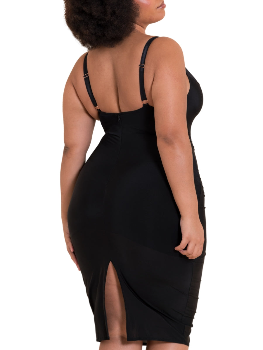 Mirage Underwired Slip Dress - Black