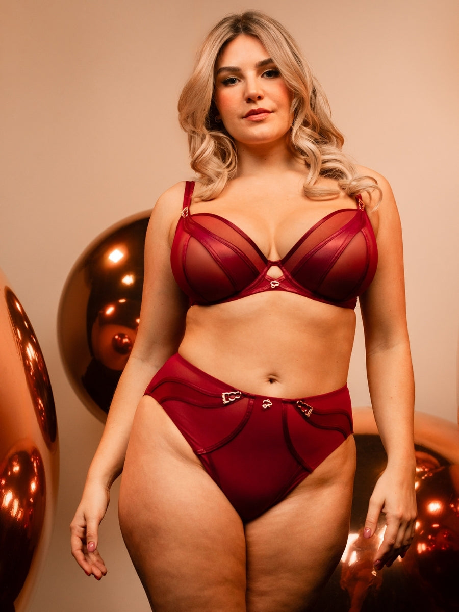 Suspense Plunge Bra - Sangria