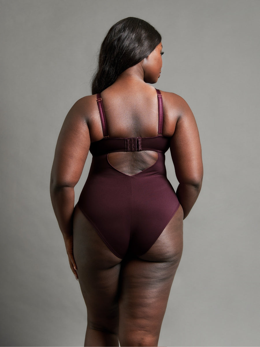 Swerve Bodysuit - Mulberry Purple