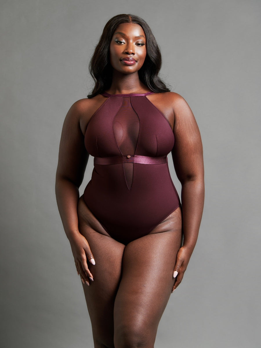 Swerve Bodysuit - Mulberry Purple
