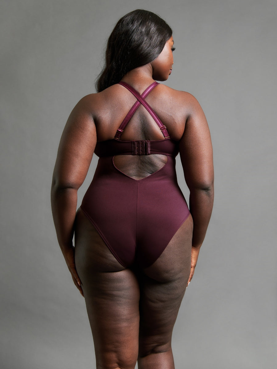 Swerve Bodysuit - Mulberry Purple