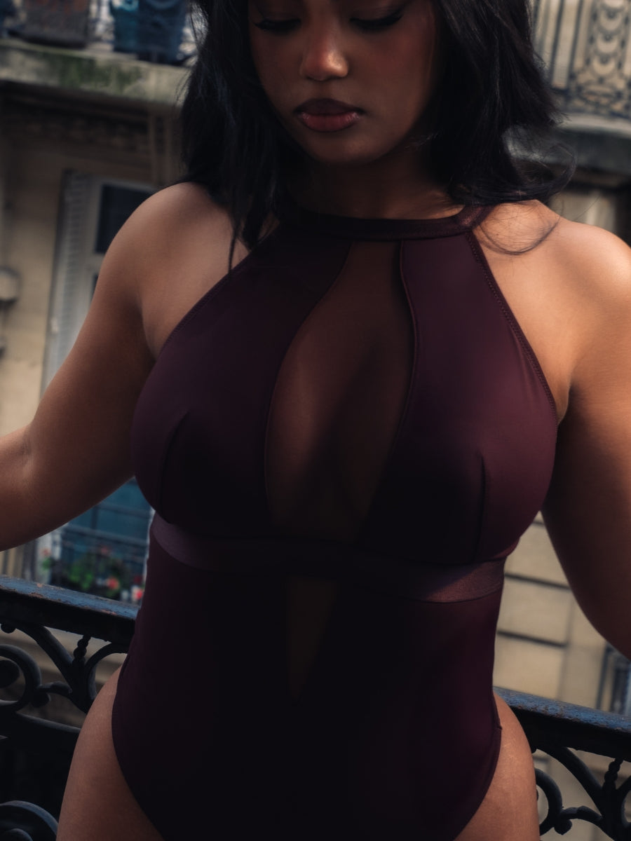 Swerve Bodysuit - Mulberry Purple
