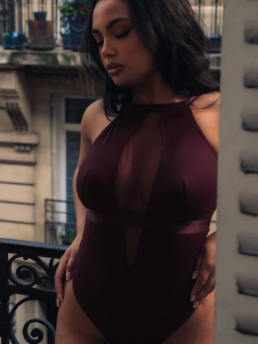 Swerve Bodysuit - Mulberry Purple