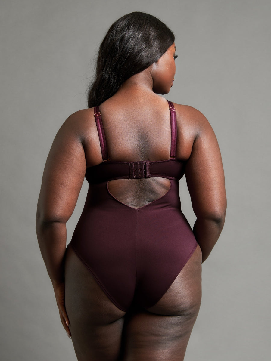 Swerve Bodysuit - Mulberry Purple