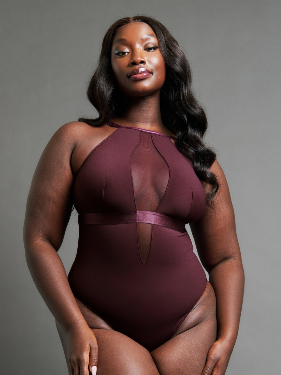 Swerve Bodysuit - Mulberry Purple