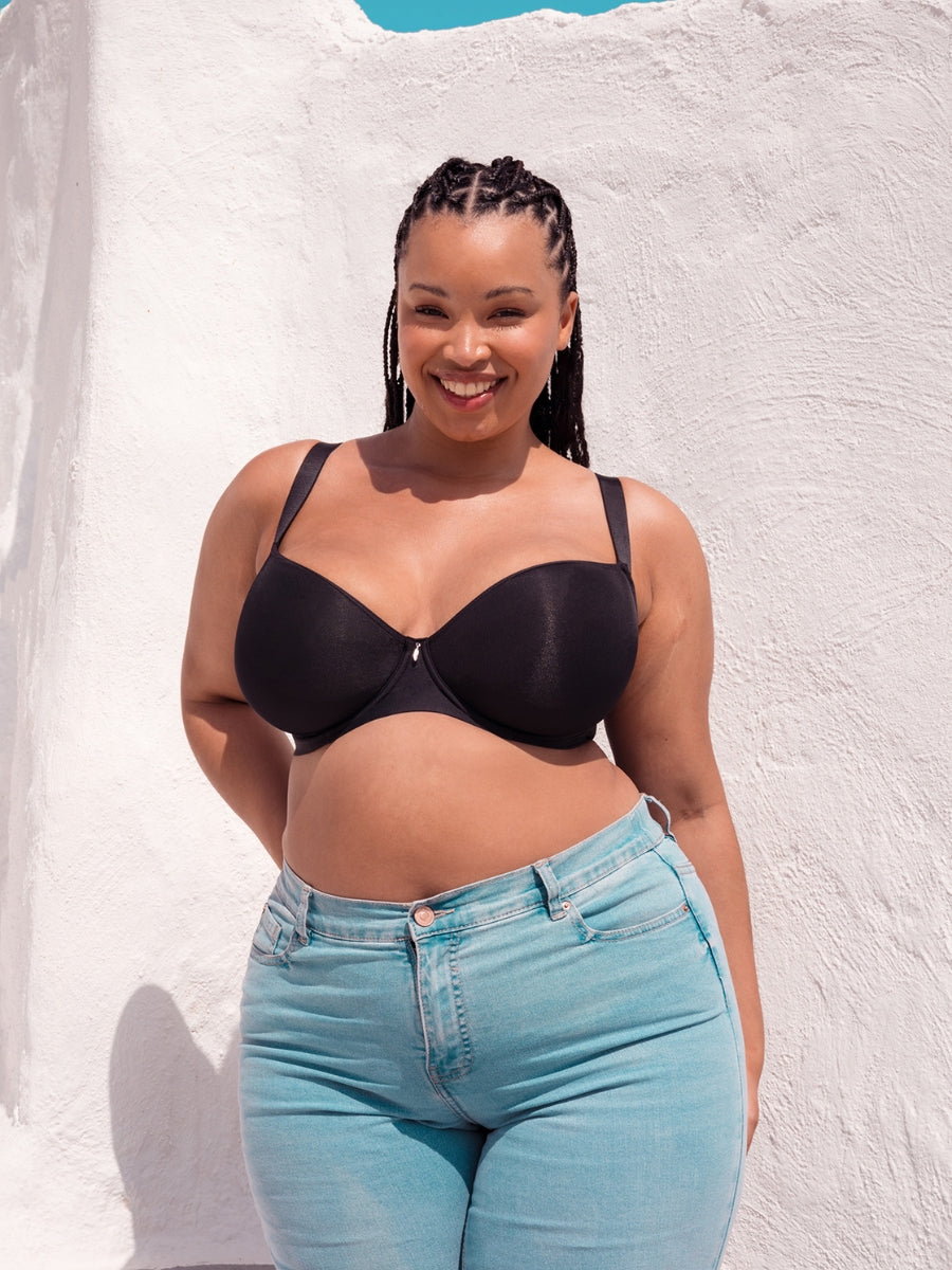 Smoothie Spacer Moulded T-Shirt Bra - Black